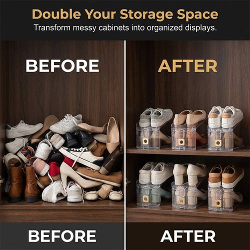Adjustable Double-Decker Shoe Organizer