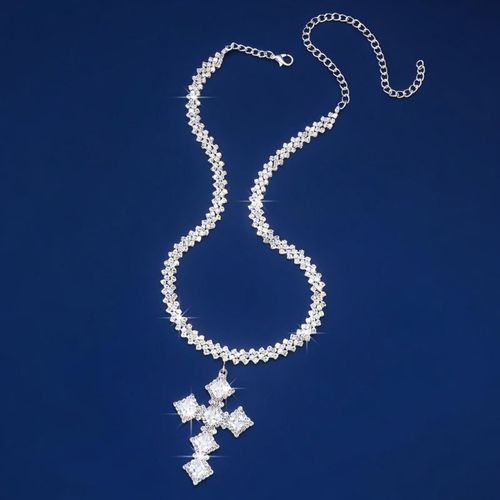 Rhinestone Cross Necklace
