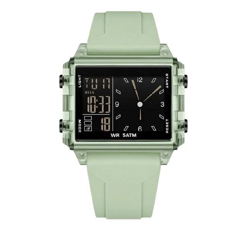 Water‑Resistant Transparent Digital Watch