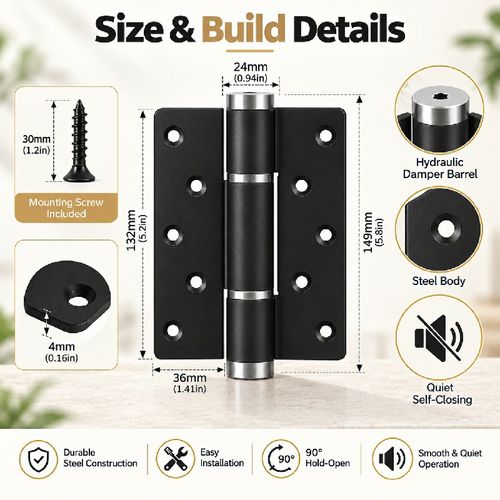 🚪Soft-Close Self-Closing Door Hinge -Smooth, Controlled &Quieter Closing