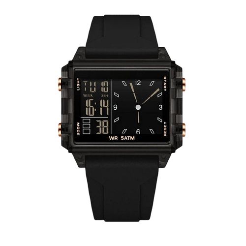 Water‑Resistant Transparent Digital Watch