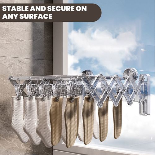 New style foldable suction cup sock drying rack