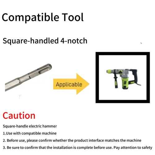⚡Slotting and Wall Drilling⛏️Square handle 5 piece set （Does not include the whole machine）