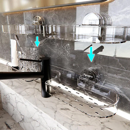 🎁Suction Cup Shelf Organizer No Drilling Required