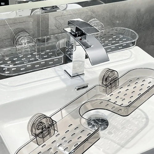 🎁Suction Cup Shelf Organizer No Drilling Required