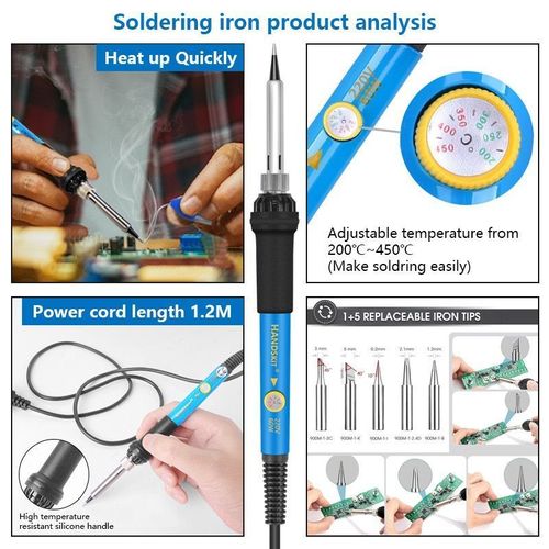 🔥🔥🔥60w Nine-in-One Electric Welding Kit with Temperature Adjustment and Switch, Soldering Iron Electronic Repair Tool and Household Solder Set