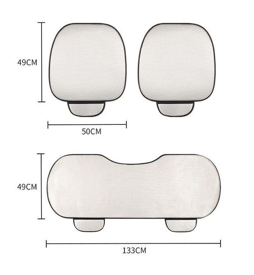 🔥🔥🔥Ice silk breathable car seat cushion 3-piece set（50% off）