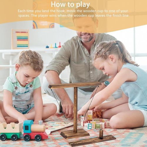 Large Ring Toss Game for Adults Kids, Hook and Ring Toss Game with Shot Leader