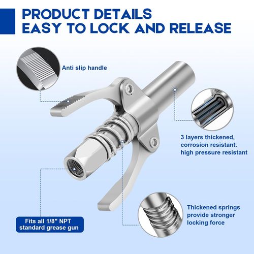 🔥HOT SALE 49% OFF🔥Grease Gun couplers for Mechanical Maintenance High-Pressure