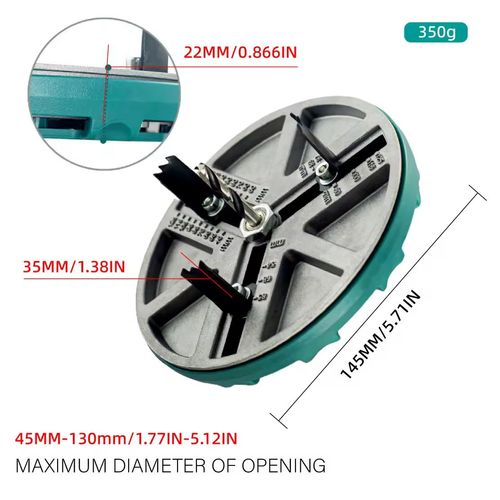 🔥HOT SALE 49% OFF🔥Adjustable Hole Saw Diameter 45mm-130mm Woodworking Cutting Tools Hole Opener 5 sales