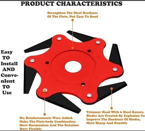 ✨UNIVERSAL 6-Steel Razors Trimmer Head-Enhanced Edition（General purpose brushless motor for gasoline engine oil