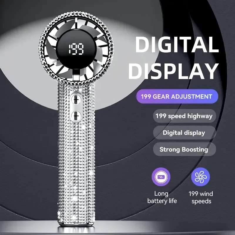 Saker Luxury Rechargeable Handheld Turbo Fan