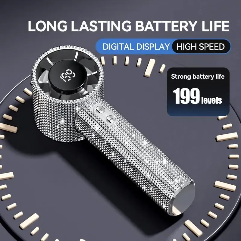 Saker Luxury Rechargeable Handheld Turbo Fan