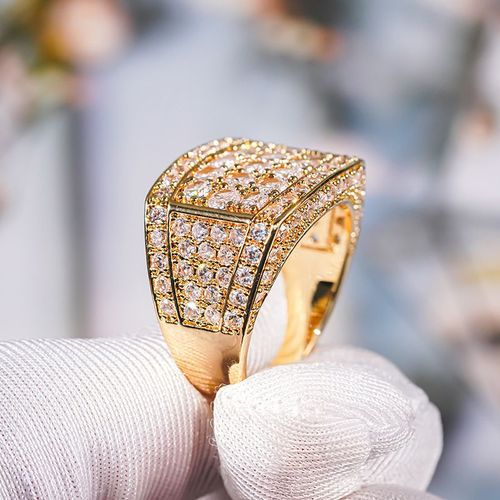 ⚡Hot Sales 49% OFF 🌟 suitable for party wear, full sparkling ice crystal cubic micro-paved CZ crystals, luxury hip hop ring jewelry