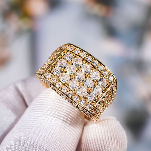 ⚡Hot Sales 49% OFF 🌟 suitable for party wear, full sparkling ice crystal cubic micro-paved CZ crystals, luxury hip hop ring jewelry