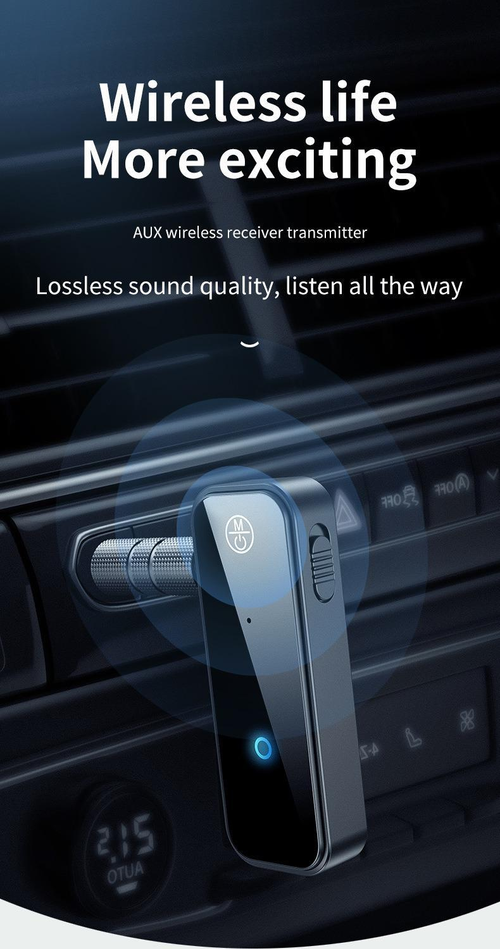 Wireless Bluetooth Audio Receiver, 1 count Wireless FM Transmitter, Car Bluetooth Transmitter, AUX Input Bluetooth Sound Adapter For Car