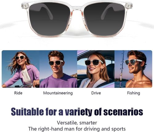 XQQ Smart AI Glasses GS03 (Audio Glasses – Transition Lenses)