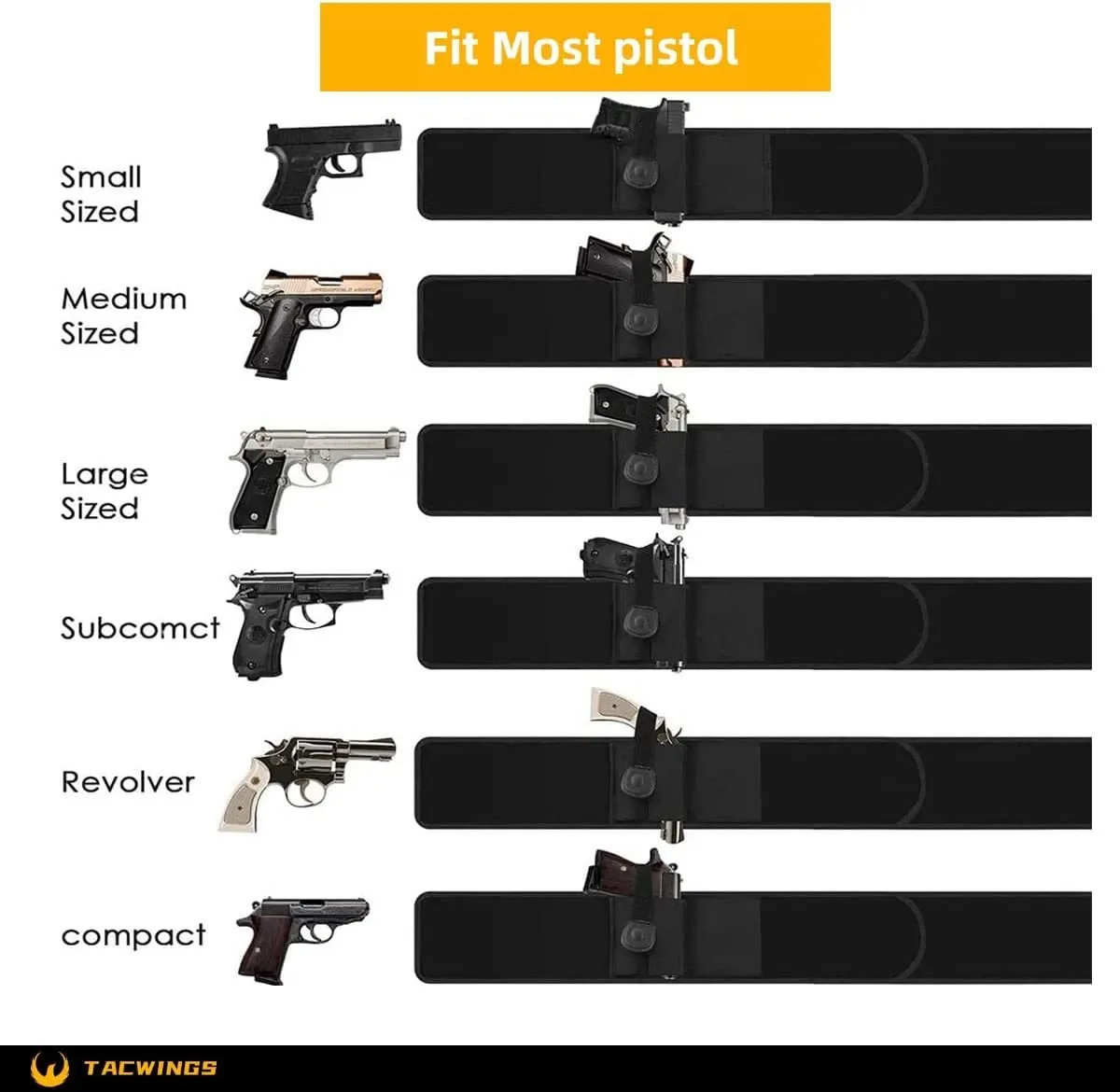 👜💓Tactical Belly Gun Holster Belt Concealed Carry Waist Pistol Holder Magazine Bag👜💓