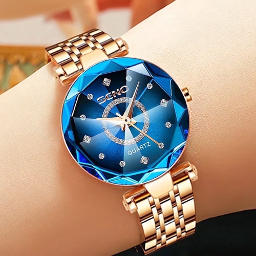Xq Blue Diamond dial Luxury Women Analog Watch