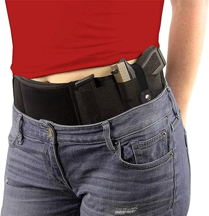 👜💓Tactical Belly Gun Holster Belt Concealed Carry Waist Pistol Holder Magazine Bag👜💓