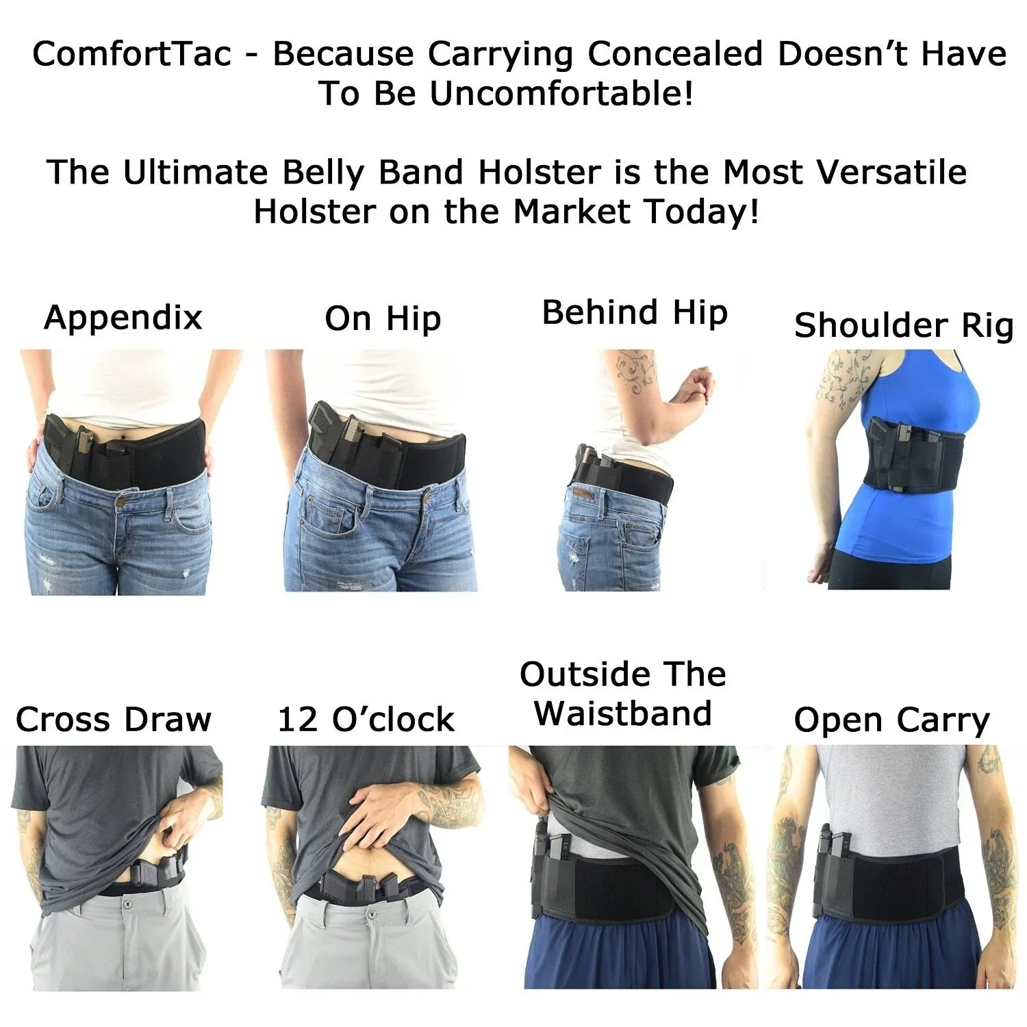 👜💓Tactical Belly Gun Holster Belt Concealed Carry Waist Pistol Holder Magazine Bag👜💓