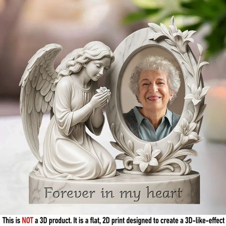 Votre amour est ma lumière éternelle – Plaque personnalisée en acrylique avec photo – Cadeau de condoléances pour les membres de la famille