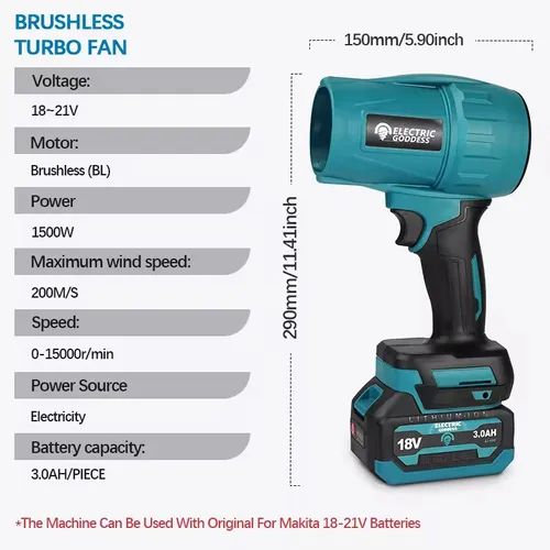 Lithium battery turbo hair dryer