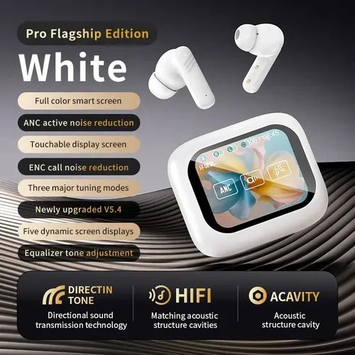 Fones LX-10 TWS com ANC, ENC, tela touch e chamadas HD