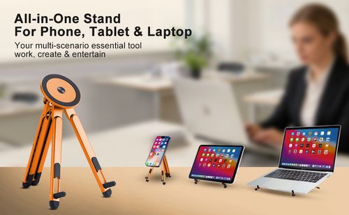 3-in-1 Foldable Magnetic Phone Tripod Stand,