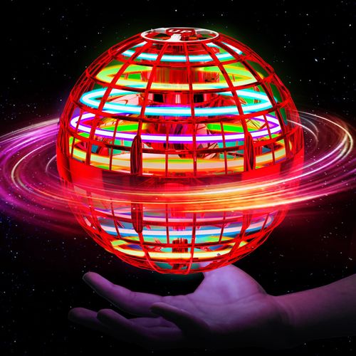 Flying Orb Ball (Pink, 2026 Upgraded) with Dazzling Lights, Magic Hover Spinner, Boomerang Drone, Floating Cosmic Globe, Kids Outdoor Toys for 6 7 8 9 10 Year Old Boys Girls