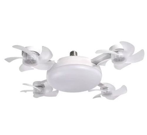 Drone Fan Integrated Light with E27 Screw Creative  Head Remote-Controlled