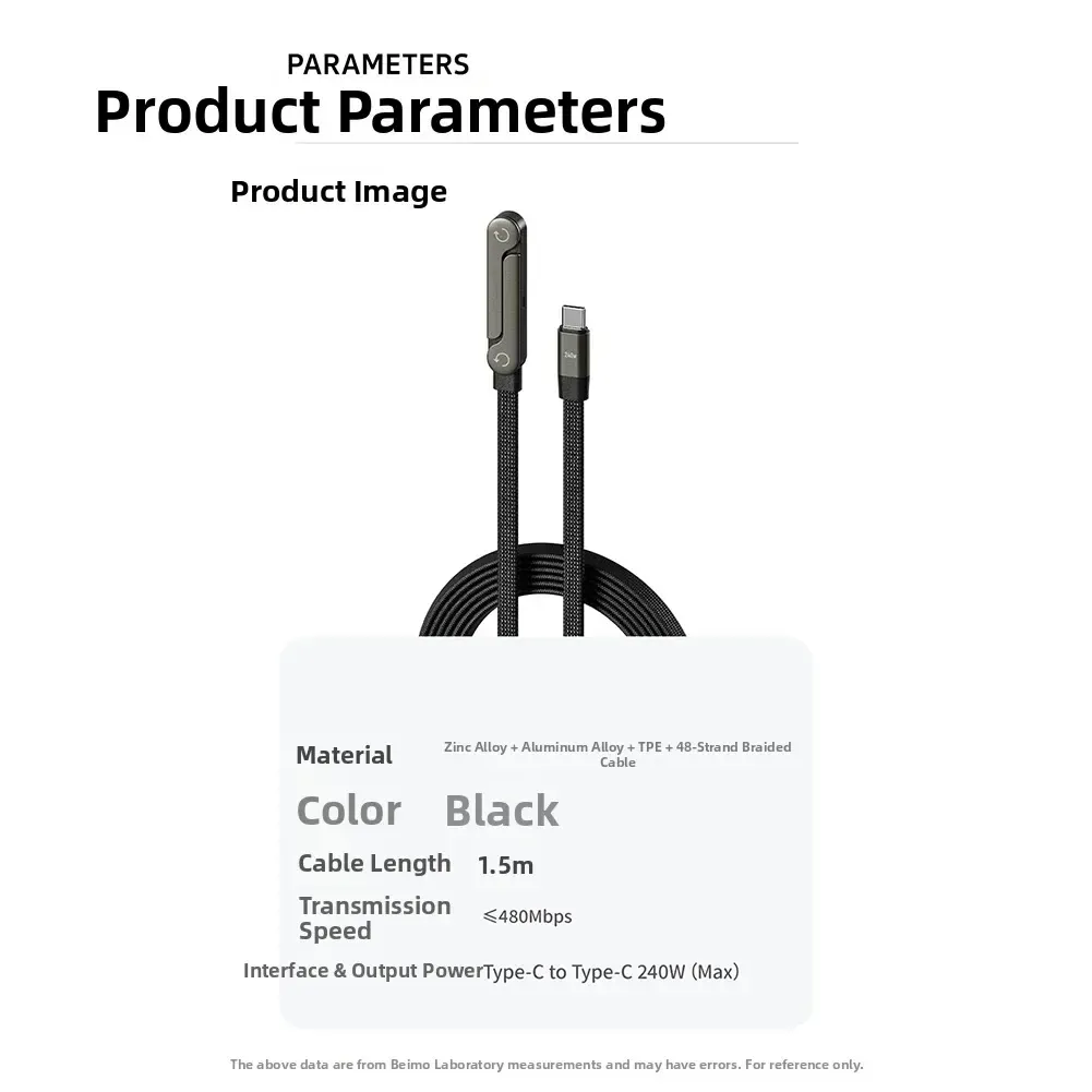 New 240W Fast Charging Foldable Phone Holder Data Cable