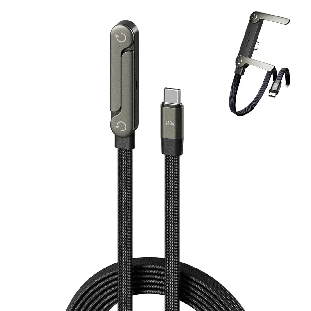 New 240W Fast Charging Foldable Phone Holder Data Cable