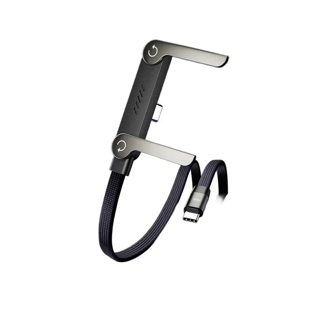New 240W Fast Charging Foldable Phone Holder Data Cable