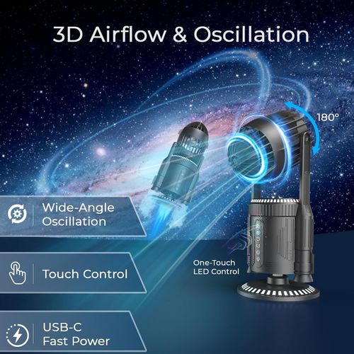 Rocket Desk Fan with Mist Humidifier,