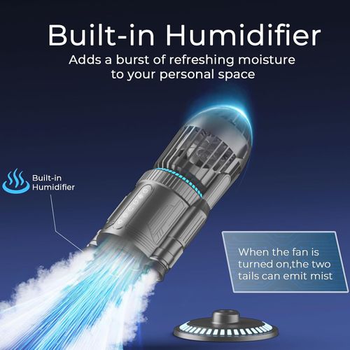 Rocket Desk Fan with Mist Humidifier,