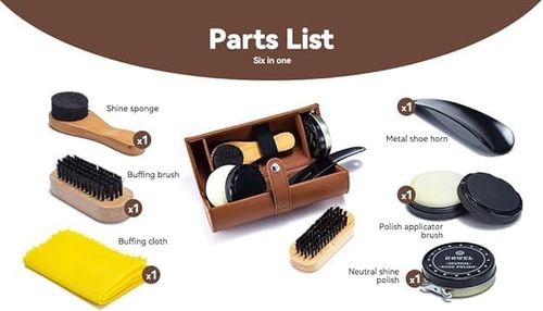 Shoe Shine Kit for Leather Shoes & Boots –