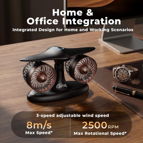 Jet Engine Desk Fan -18-Hour Runtime Battery Operated Fan Turbo fan, USB-C Rechargeable Table Fan,