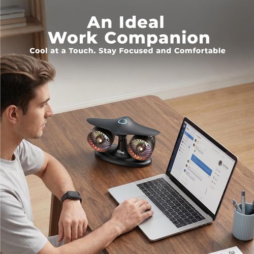 Jet Engine Desk Fan -18-Hour Runtime Battery Operated Fan Turbo fan, USB-C Rechargeable Table Fan,