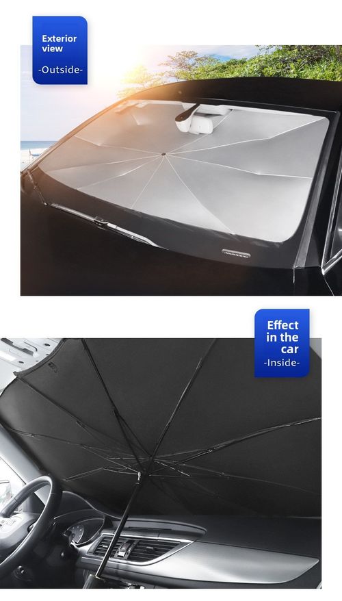 Car sunshade umbrella, car sun protection, heat insulation umbrella, summer car front windshield shade
