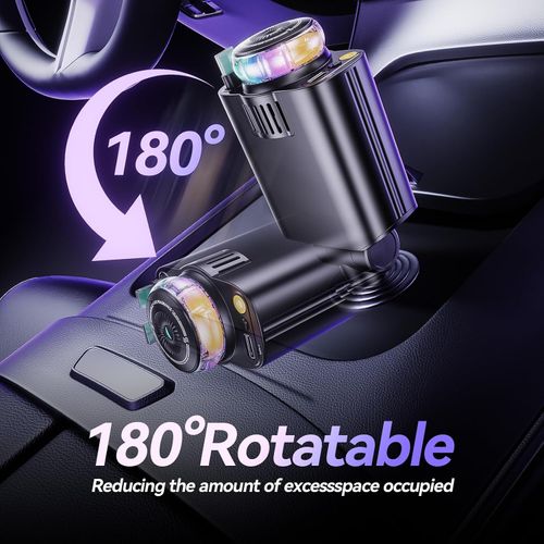 Retractable Car Charger with Starlight and Aromatherapy,