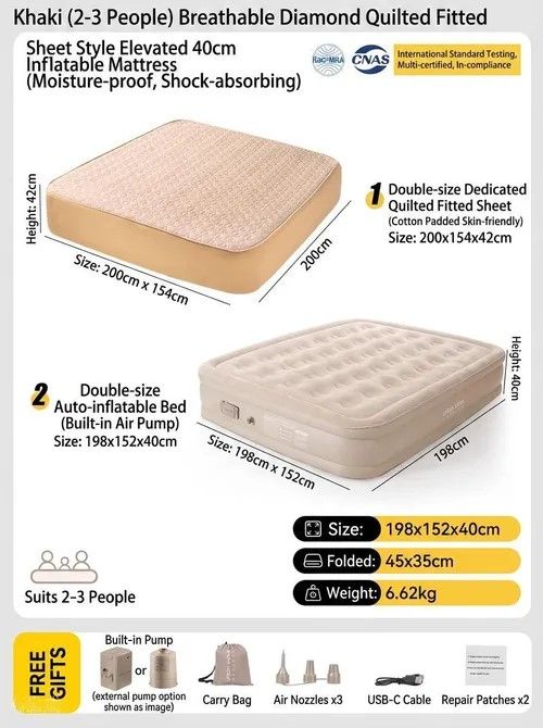 Automatic inflatable mattress