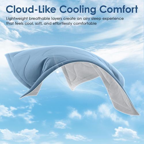 Cooling Comforter Queen Size for Hot Sleepers,Double-Sided Cooling Blanket with Q-Max Cooling Fabric,