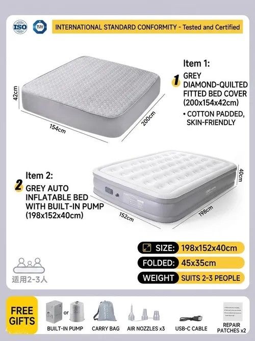 Automatic inflatable mattress