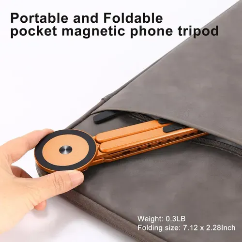 3-in-1 Foldable Magnetic Phone Tripod Stand,