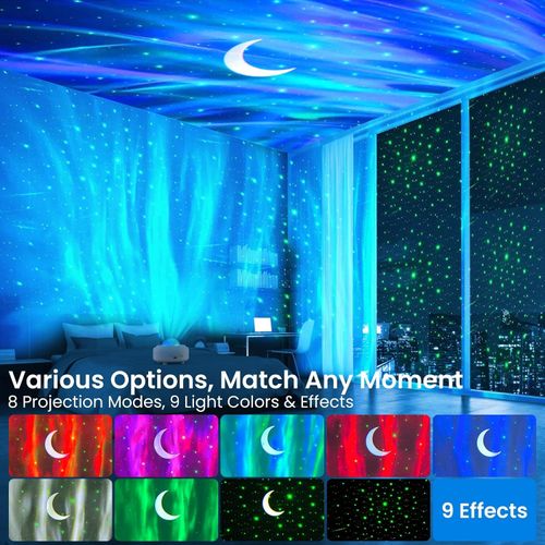 Projector with Bluetooth Speaker, Night Light Star Projector for Bedroom,