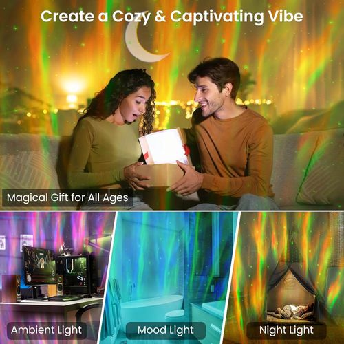 Projector with Bluetooth Speaker, Night Light Star Projector for Bedroom,