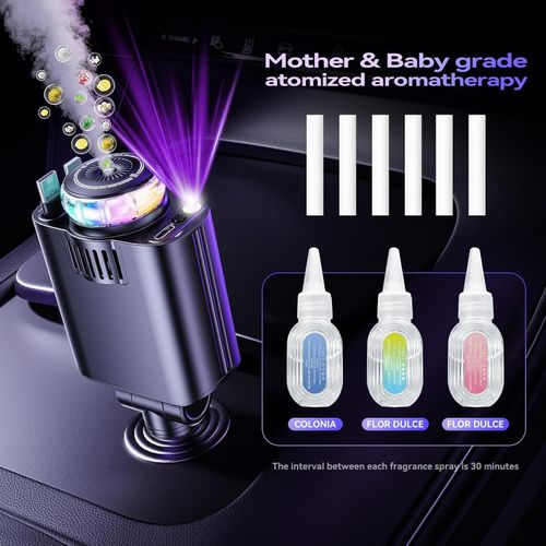 Retractable Car Charger with Starlight and Aromatherapy,