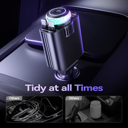 Retractable Car Charger with Starlight and Aromatherapy,