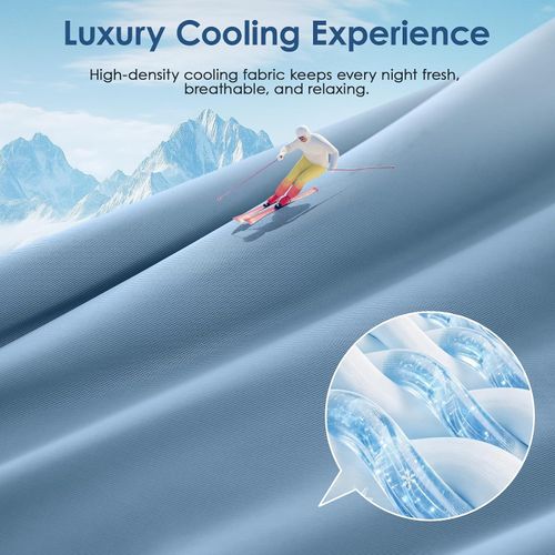 Cooling Comforter Queen Size for Hot Sleepers,Double-Sided Cooling Blanket with Q-Max Cooling Fabric,